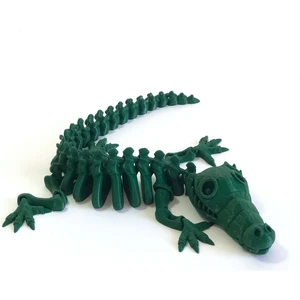 3D Hareketli Iskelet Timsah Figürlü Oyuncak - Yeşil