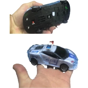 Brother Toys Kırılmaz Korumalı Sesli Işıklı Müzikli Sürtmeli 1 Adet Oyuncak Polis Arabası 15 Cm.