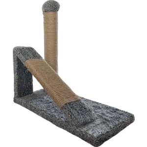 Gri Beyaz Kırçıllı Yatay Tırmalama Tahtası ve Tırmalama Direği