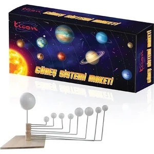 Güneş Sistemi Maketi Gezegenler Seti 10 Parça Beyaz Renkli Eğitici Model