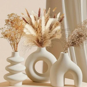 3 Parça Seramik Vazo Seti Dekoratif Vazo Pinterest Pampas Vazosu