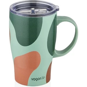 VGN8136 Kulplu Çelik Termos Bardak (Mug) 480 ml Yeşil