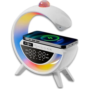 Krizantem Masa Lambası Bluetooth Hoparlör LED G Gece Lambası Hızlı Şarj Aleti Telefon Kablosuz