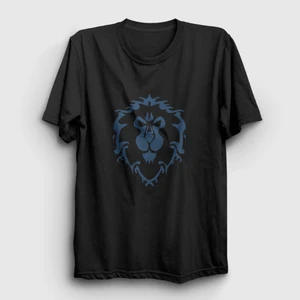 Unisex Siyah Alliance Logo World Of Warcraft Oyun T-Shirt