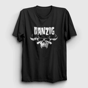 Unisex Siyah Danzig Metal T-Shirt