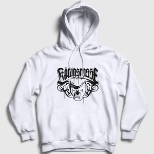 Unisex Beyaz Logo Koenigsrasse Königsrasse Kapüşonlu Sweatshirt