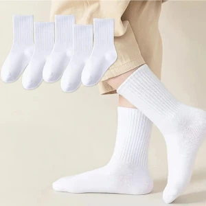 Çorap Evreni Unisex 6'lı Beyaz Düz Tenis Çorap Unisex