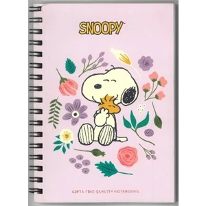 Snoopy A6 Spiralli Karton Kapak 80 Yp. Çizgili Not Defteri