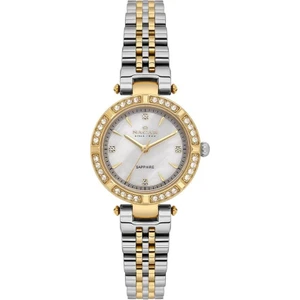 NC34-39B690-CSMS Minimal Taşlı Tasarım Safir Camlı 5 Atm Suya Dayanıklı Çelik Metalik-Altın Renk Kadın Kol Saati