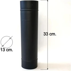 Vav Mühendislik 33 cm Siyah Mat Emaye Soba Baca Borusu (Şömine Için Uygun) 1.kalite