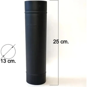 Vav Mühendislik 25 cm Mat Siyah Emaye Soba Borusu (Şömine Için Uygun) 1.kalite