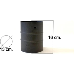 Vav Mühendislik 16 cm Mat Siyah Emaye Soba Borusu (Şömine Için Uygun) 1.kalite