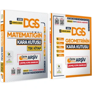 Karakutu Yayınları 2025 DGS ÖSYM Kara Kutu Matematik Tek Kitap ve Geometri Çıkmış Soru Bankası 2’li Set