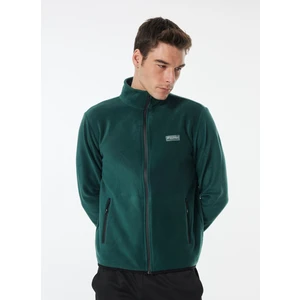 Discovery Expedition Düz Koyu Yeşil Erkek Polar Sweatshırt D4WM-SWT3994