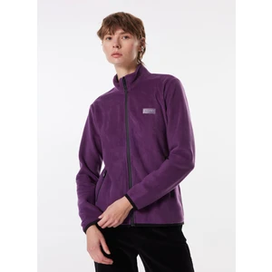 Discovery Expedition Düz Mor Kadın Polar Sweatshırt D4WL-SWT3928