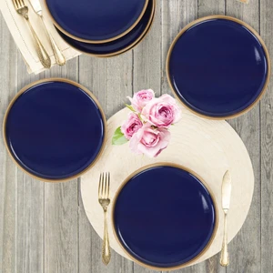 Kobalt Gold File Nordic Pasta Tabağı 22 cm 6 Adet