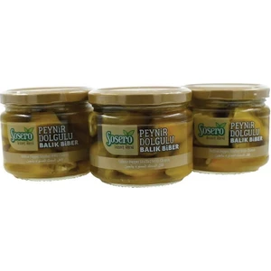 Peynir Dolgulu Sarı Balık Biber Cam Kavanoz 3 x 290 gr