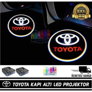 Toyota Araçlar Için Pilli Yapıştırmalı Kapı Altı LED Logo