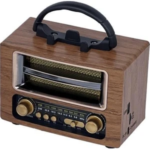 Ns-02 Wooden Nostajik Radyo Bluetooth Hoparlör