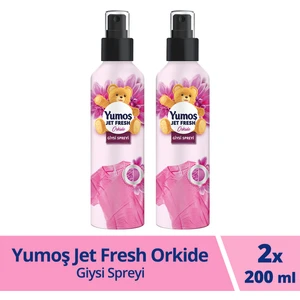 Jet Fresh Giysi Spreyi Yıkamadan Ferah Koku ve Ütü Etkisi  Orkide 200 ml x2