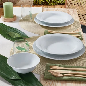 Güral Porselen Soprano 18 Parça 6 Kişilik Rölyefli Yemek Takımı