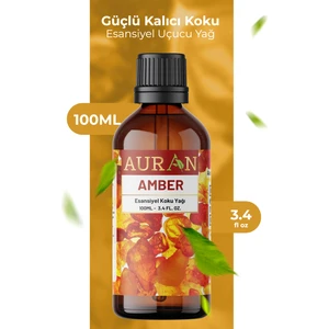 Amber Esansiyel Uçucu Koku Yağı Difüzör Esansı Buhurdanlık Yağı Aromaterapi Yağı 100ml