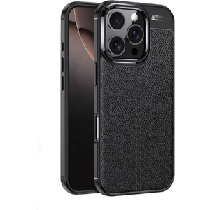 iPhone 16 Pro Max Kılıf Niss Deri Desen Silikon
