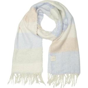 Sofist İstanbul Beyaz Yünlü Yumuşak Dokulu Püsküllü Büyük Boy Çizgili Desenli Şardonlu Uzun ve Geniş Şal Atkı