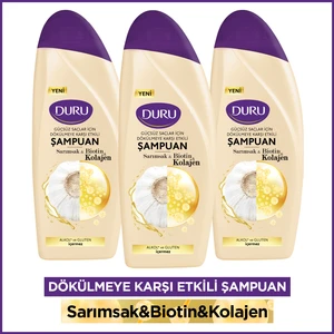 Sarımsak&Biotin& Dökülmeye Karşı Etkili Şampuan 3x500 Ml