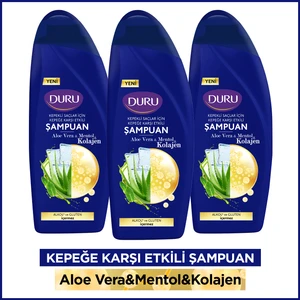 Aloe Vera & Mentol &  Kepeğe Karşı Etkili Şampuan 3 x 500 ml
