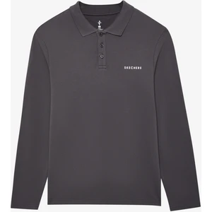 M Polo Casual Comfort Long Sleeve Polo Erkek Antrasit Polo Yaka Tshirt S242198-003