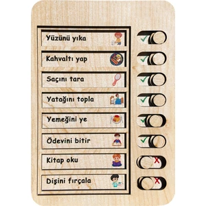 Oyuncak | Çocuklar Için Günlük Rutin ve Sorumluluk Bilinci Panosu