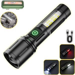Metal LED El Feneri Sos Flaş Uzun Menzil 7 Mod Kamp Araç Içi Piknik Için Ultra Güçlü Fener ve ışıldak