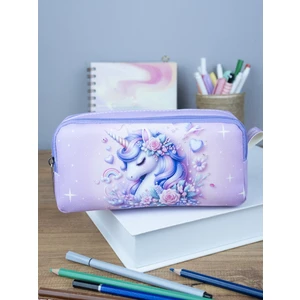 Kalem Kutusu  Sweet Unicorn Iki Bölmeli Vegan Deri (Çift Gözlü Kalemlik)