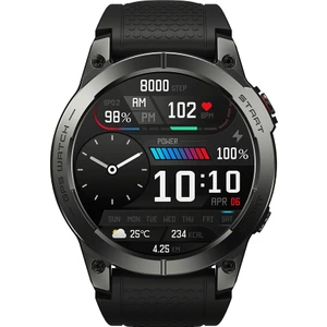 Zeblaze Stratos 3 - Abyss Black 1.43" AMOLED, 100+ Spor Modu, GPS Destekli Akıllı Saat