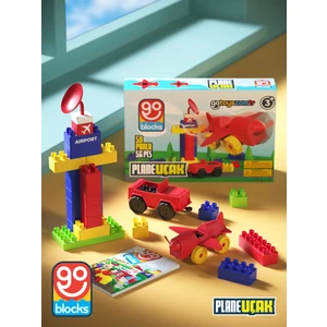 Go Toys Plane 56 Parça Yapı Blok Seti Yapı Oyuncakları
