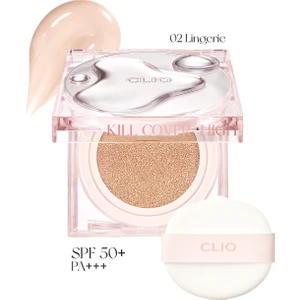 Yoğun Nem ve Parlaklık Sağlayan Cushion CLIO Kill Cover High-Glow Cushion SPF50+ PA++++ (2 Lingerie)