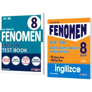 Fenomen Yayınları 8. Sınıf İngilizce Soru Bankası + LGS Çıkmış Sorular ve Ikiz Soruları (2018-2024)