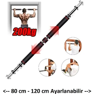 Uzun Süngerli Barfix Demiri Barfiks Çubuğu Koridor Barfiks Barı 60-100 cm Arası Ayarlanabilir