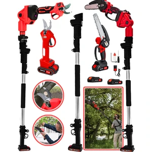 Alman 3 Lü Set Red 2400 Wf 25 Ah 2 Akülü Bağ Makası + Zincirli Dal Budama Makinası + 2.7 Metre Teleskopik Uzatma