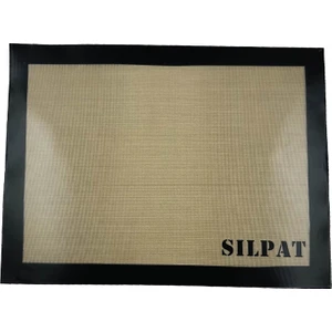 Profesyonel Yanmaz Yapışmaz Yıkanabilir Siyah Silikon Pişirme Matı - - 30cmx40cm