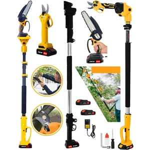 Alman Yellow 2400 Wf 25 Ah 2 Akülü Zincirli Dal Budama + Bağ Makası + 2.7 Metre Teleskopik Uzatma