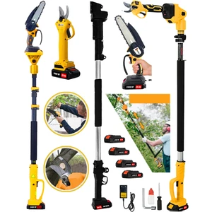 Germany 2400 Wf Yellow 4 Adet Akülü Dal Budama + Bağ Makası Akülü + 2.7 Metre Teleskopik