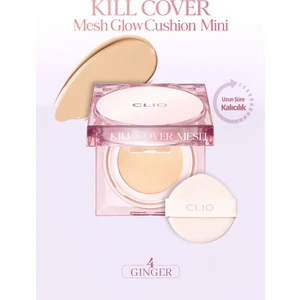 Yoğun Nem ve Işıltı Veren Cushion CLIO Kill Cover Mesh Glow Cushion Mini (4 Ginger) SPF50+ PA++++