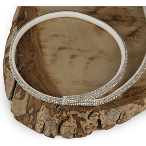 Prestij Boncuk Lüks Taşlı Şerit Aplik Abiye Elbise Süsü  Toka ve Gözlük Askı Kordonu Beyaz 1 Metre