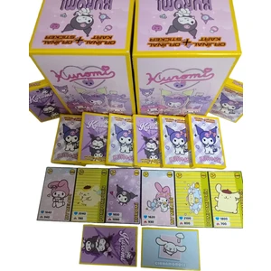 Emrah Gültekin Karakter Oyun Kartları Kuromi Yeni Seri (24 Mini Kutu 144 Adet Kart 48 Adet Sticker) Oyun Kağıtları
