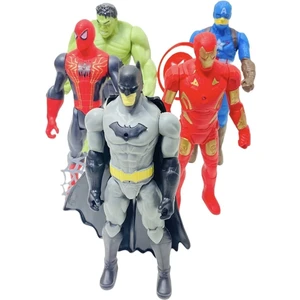 Brother Toys Spiderman Hulk Kaptan Amerika Batman Ironman 17CM. Işıklı Figürler Set