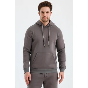 Erkek Kapşonlu 3 Iplik Sweatshirt