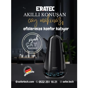 Tm-53 Tam Otomatik Konuşan Akıllı Siyah Çaydanlık