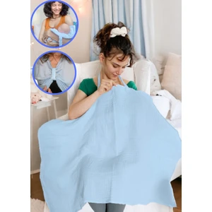 Joyous Mom & Kids 4 Katlı Müslin Bebek Emzirme Seti Emzirme Yastığı, Emzirme Klipsi, Iç Göstermez Bebek Emzirme Örtüsü